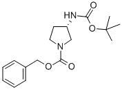 Structure of (S)-1-N-CBZ-3-N-BOC-AMINO PYRROLIDINE
