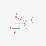 Structure of 3,3-difluoro-1-[(propan-2-yloxy)carbonyl]cyclobutane-1-carboxylic acid
