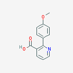 3-Pyridinecarboxylic acid, 2-(4-methoxyphenyl)-结构式