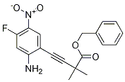 Structure of 3-Butynoic acid, 4-(2-aMino-4-fluoro-5-nitrophenyl)-2,2-diMethyl-, phenylMethyl ester