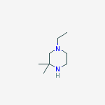 Structure of 1-ethyl-3,3-dimethylpiperazine