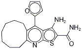 Structure of 3-AMINO-4-(2-FURANYL)-6,7,8,9,10,11-HEXAHYDRO-5H-CYCLONONA[B]THIENO[3,2-E]PYRIDINE-2-CARBOXAMIDE
