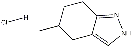 Structure of 5-Methyl-4,5,6,7-tetrahydro-2H-indazole, HCl