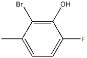 Structure of 2-Bromo-4-fluoro-3-hydroxytolulene