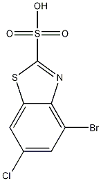Structure of 4-Bromo-6-chlorobenzo[d]thiazole-2-sulfonic acid