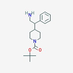 tert-butyl 4-(2-amino-1-phenylethyl)piperidine-1-carboxylate结构式