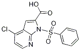 Structure of 4-chloro-1-(phenylsulfonyl)-1H-pyrrolo[2,3-b]pyridine-2-carboxylic acid