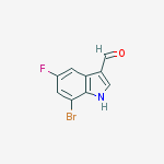 Chemical structure of 7-bromo-5-fluoro-1h-indole-3-carbaldehyde