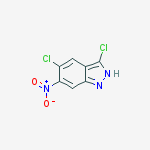 3,5-Dichloro-6-nitro-1H-indazole结构式