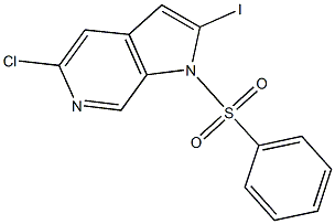 Structure of 5-Chloro-2-iodo-1-(phenylsulfonyl)-6-azaindole