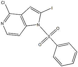 Structure of 1-(Phenylsulfonyl)-4-chloro-2-iodo-5-azaindole
