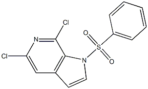 Structure of 5,7-Dichloro-1-(phenylsulfonyl)-6-azaindole