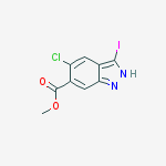 Structure of 3-Iodo-5-chloro-(1H)indazole-6-carboxylic methyl ester