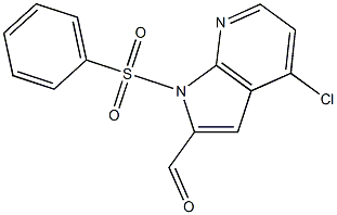 Structure of 1-(Phenylsulphonyl)-4-chloro-7-azaindole-2-carbaldehyde
