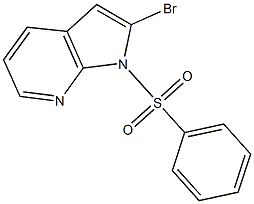 Structure of 2-bromo-1-(phenylsulfonyl)-1H-pyrrolo[2,3-b]pyridine