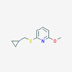 PYRIDINE,2-[(CYCLOPROPYLMETHYL)THIO]-6-METHOXY-结构式