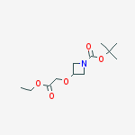 Structure of tert-butyl 3-((ethoxycarbonyl)methoxy)azetidine-1-carboxylate