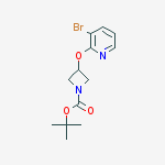 3-(3-Bromo-pyridin-2-yloxy)-azetidine-1-carboxylic acid tert-butyl ester结构式