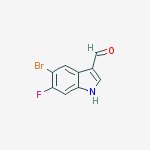 5-bromo-6-fluoro-1h-indole-3-carbaldehyde结构式