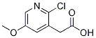 2-CHLORO-5-METHOXYPYRIDINE-3-ACETIC ACID结构式