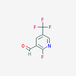2-fluoro-5-(trifluoromethyl)pyridine-3-carbaldehyde结构式