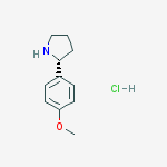 (R)-2-(4-Methoxyphenyl)pyrrolidine hydrochloride结构式