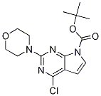 tert-butyl 4-chloro-2-Morpholino-7H-pyrrolo[2,3-d]pyriMidine-7-carboxylate结构式