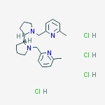 Structure of (2R,2'R)-1,1'-Bis(6-methyl-2-pyridinylmethyl)-2,2'-bipyrrolidine tetrahydrochloride