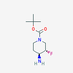 Structure of (3S,4S)-tert-Butyl 4-amino-3-fluoropiperidine-1-carboxylate