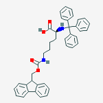 N-alpha-Trityl-N-epsilon-(9-fluorenylmethyloxycarbonyl)-L-lysine结构式