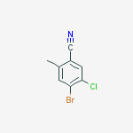 Structure of 2-methyl-4-bromo-5-chlorobenzonitrile