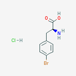Structure of L-Phenylalanine, 4-bromo-, hydrochloride
