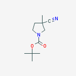 Structure of Tert-butyl 3-cyano-3-methylpyrrolidine-1-carboxylate