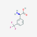 Structure of (2R)-2-amino-2-[3-(trifluoromethyl)phenyl]acetic acid