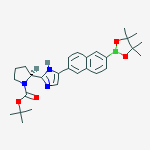 TERT-BUTYL (S)-2-(5-(6-(4,4,5,5-TETRAMETHYL-1,3,2-DIOXABOROLAN-2-YL)NAPHTHALEN-2-YL)-1H-IMIDAZOL-2-Y结构式