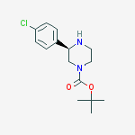 Tert-butyl (3r)-3-(4-chlorophenyl)piperazine-1-carboxylate结构式