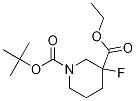 1-BOC-3-氟哌啶-3-甲酸乙酯结构式