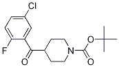 Chemical structure of tert-Butyl 4-(5-chloro-2-fluorobenzoyl)-piperidine-1-carboxylate