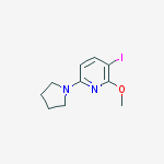 3-iodo-2-methoxy-6-pyrrolidin-1-ylpyridine结构式