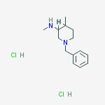 N,4-二甲基-1-苄基-3-哌啶胺二盐酸盐结构式