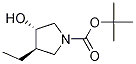 tert-butyl (3R,4S)-3-ethyl-4-hydroxypyrrolidine-1-carboxylate结构式