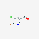 6-bromo-5-chloropyridine-3-carbaldehyde结构式