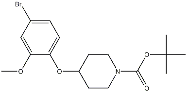 Structure of tert-Butyl 4-(4-bromo-2-methoxyphenoxy)piperidine-1-carboxylate