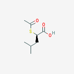 (2s)-2-acetylsulfanyl-4-methylpentanoic Acid结构式