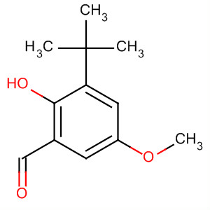 Structure of Benzaldehyde, 3-(1,1-dimethylethyl)-2-hydroxy-5-methoxy-