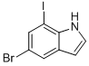 Structure of 5-Bromo-7-iodo-1H-indole