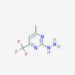 6-Methyl-4-trifluoromethyl-2-pyrimidinyl hydrazine结构式