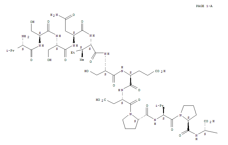 Structure of preprovasoactive intestinal peptide (111-122)