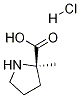 Structure of D-Proline, 2-methyl-, hydrochloride