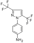Structure of 4-(3,5-bis(trifluoromethyl)-1H-pyrazol-1-yl)-phenylamine